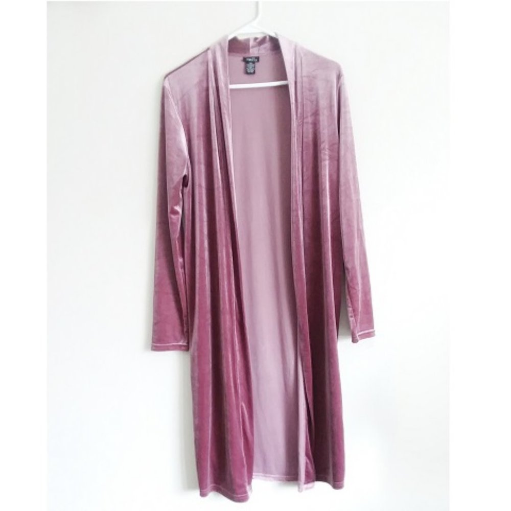 NWOT S/M Pink Rue 21 Velvet Duster